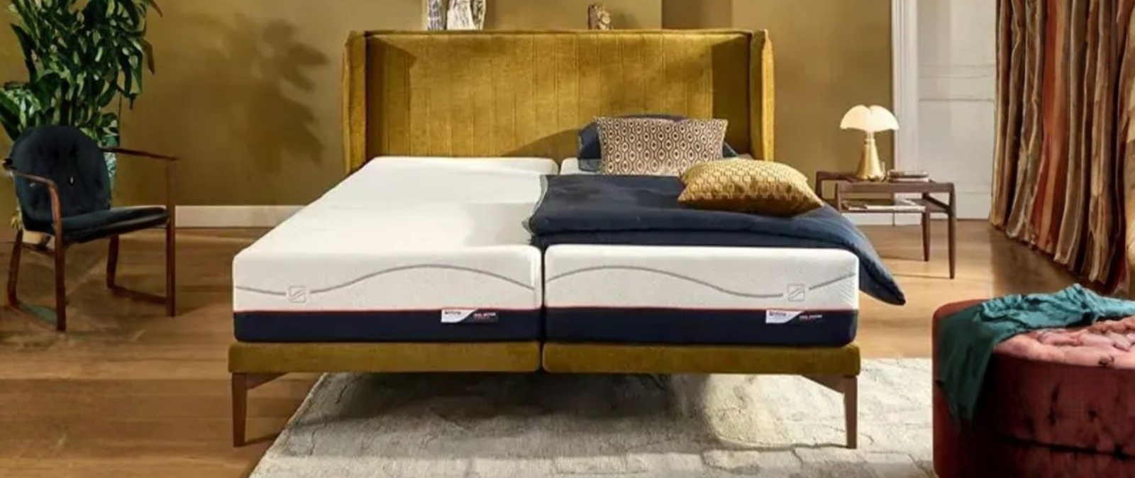 Banner Mline met afbeelding van een bed